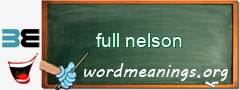 WordMeaning blackboard for full nelson